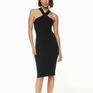 ARITZIA- Babaton Sculpt Knit Criss Cross Midi Dress